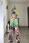 WINDOWSEN Full Print Flared Pants SS22P011MT